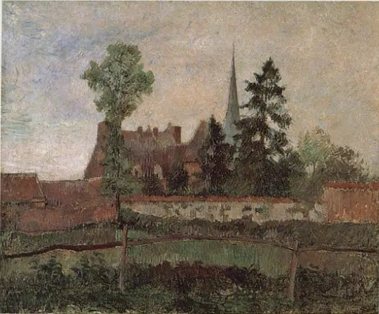The Church and Manor of Éragny - Camille Pissarro
