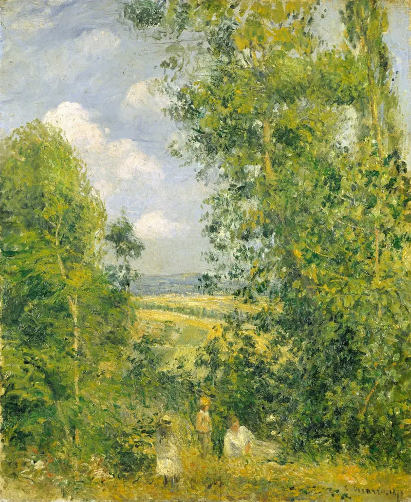 Resting in the Woods (Gruouettes Coast), Pontoise - Camille Pissarro