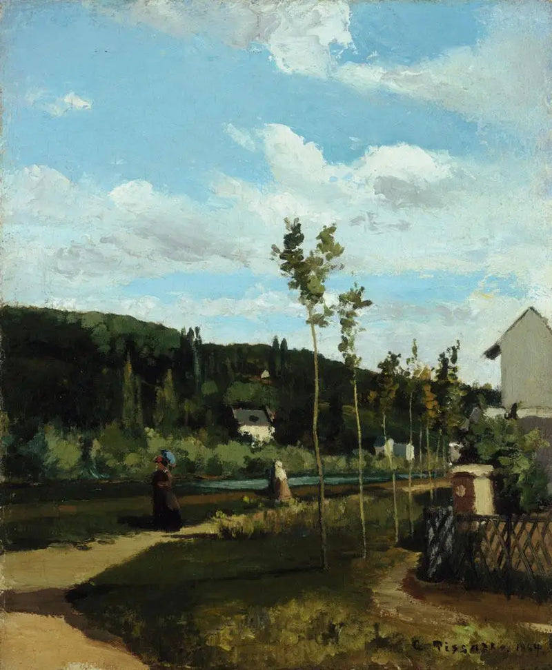 Stroll on a Path, La Varenne-Saint-Hilaire - Camille Pissarro