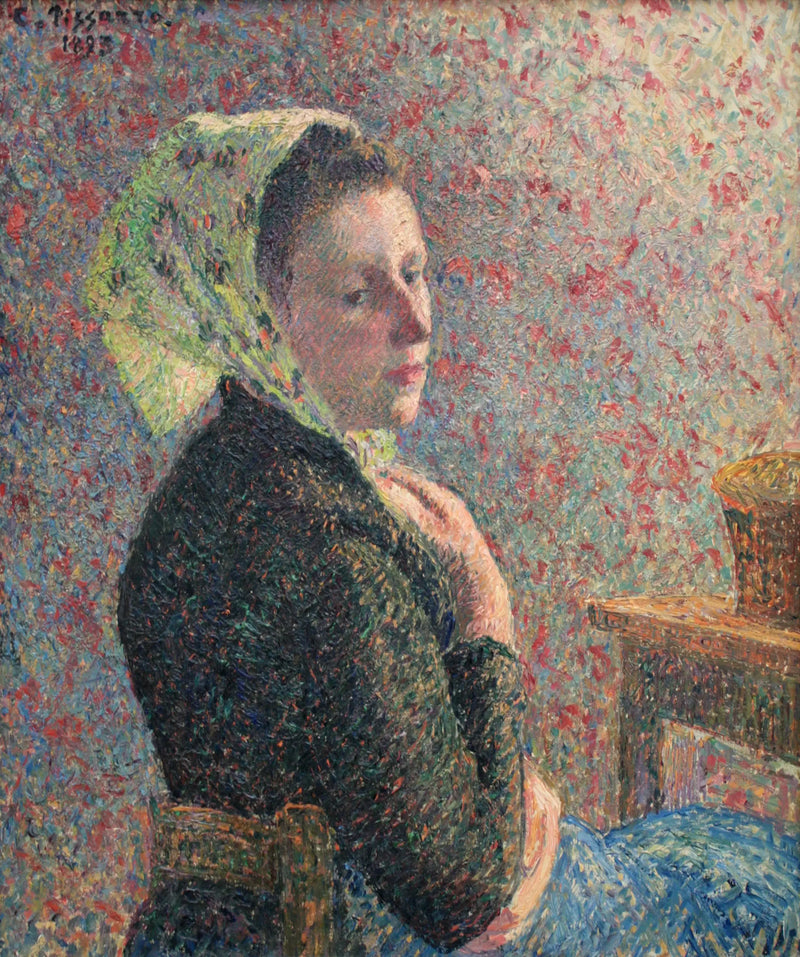 Woman with a Green Headscarf - Camille Pissarro