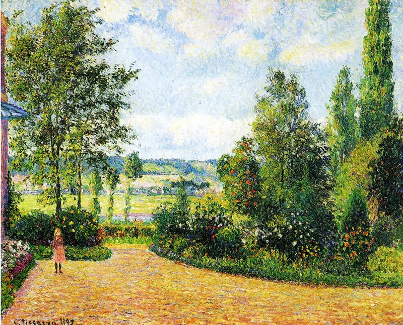 The Garden of Octave Mirbeau, the Terrace, Les Damps - Camille Pissarro