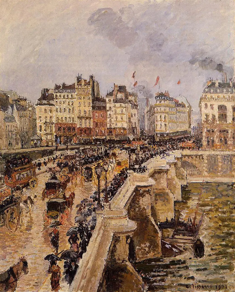 The Pont-Neuf, Rainy Afternoon (First Season) - Camille Pissarro