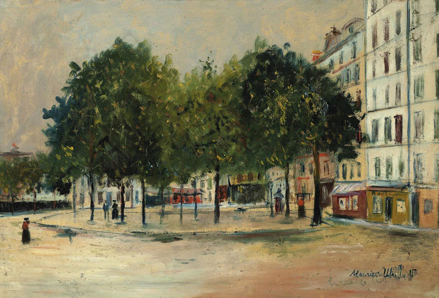 Place Constantin-Pecqueur, Montmartre, Paris (1919) - Maurice Utrillo