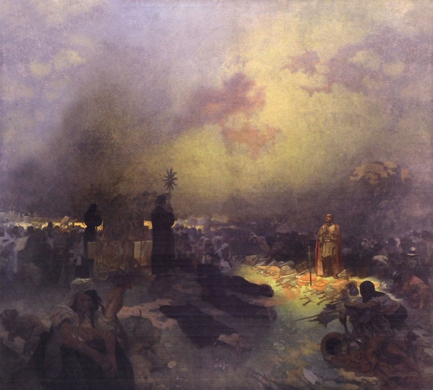 After the Battle of Vitkov Hill - Alphonse Mucha