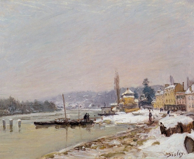 Port-Marly in the Snow - Alfred Sisley