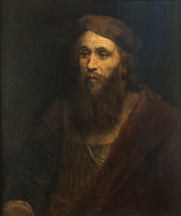 Reproduction du tableau « Figure à mi-corps d'un homme avec barbe et béret - Rembrandt » par Alpha Reproduction en peinture à l’huile