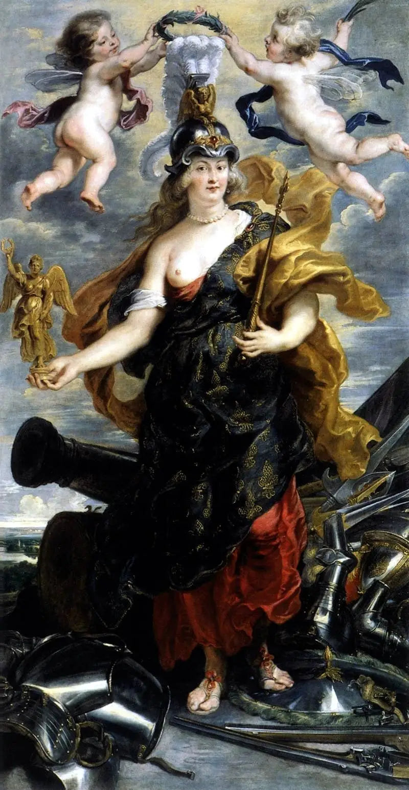 Portrait of Marie de Médicis at Bellona - Peter Paul Rubens