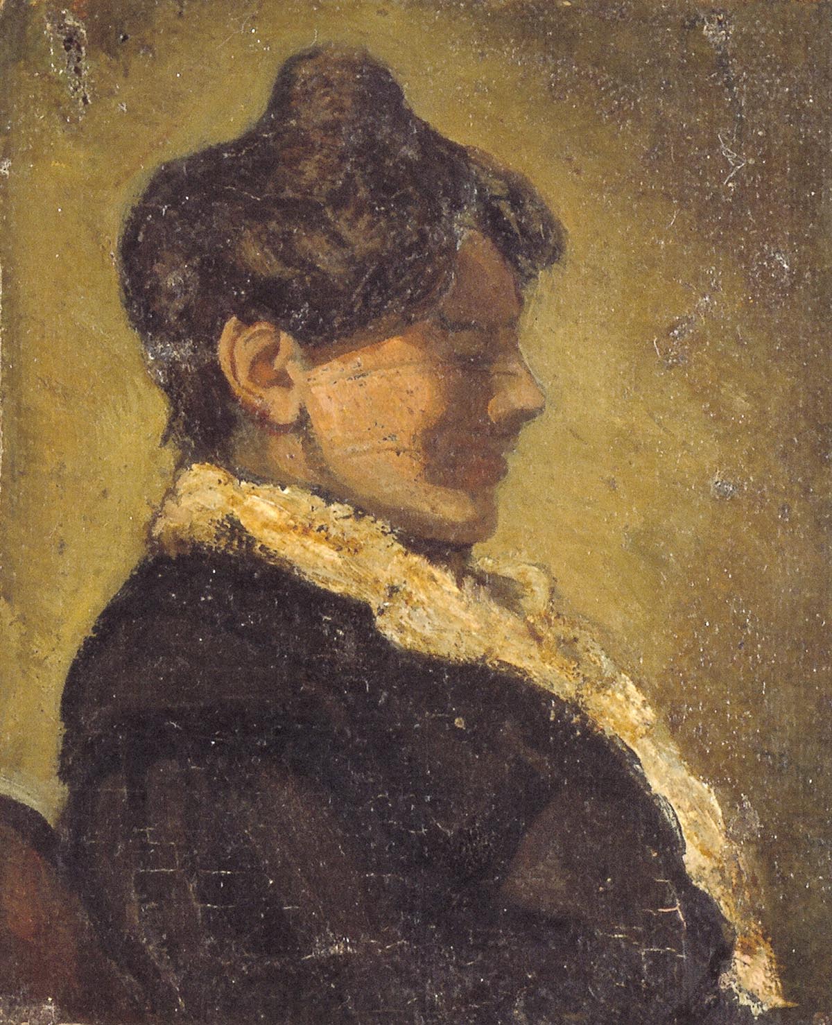 Portrait of Agnita Feis in Profile - Theo van Doesburg