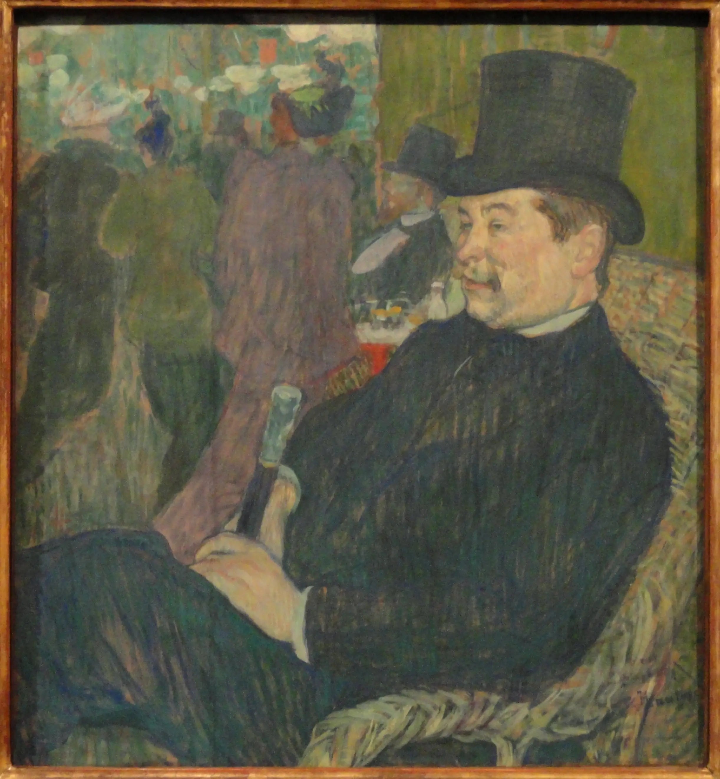 Reproduction du tableau « Portrait de Monsieur Delaporte au Jardin de Paris - Henri de Toulouse-Lautrec » par Alpha Reproduction en peinture à l’huile