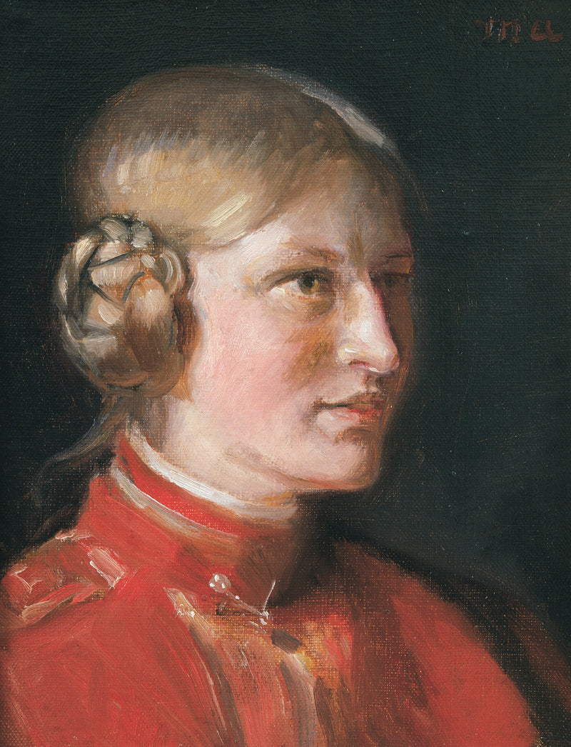 Portrait of a Young Girl in a Red Dress - Michael Peter Ancher