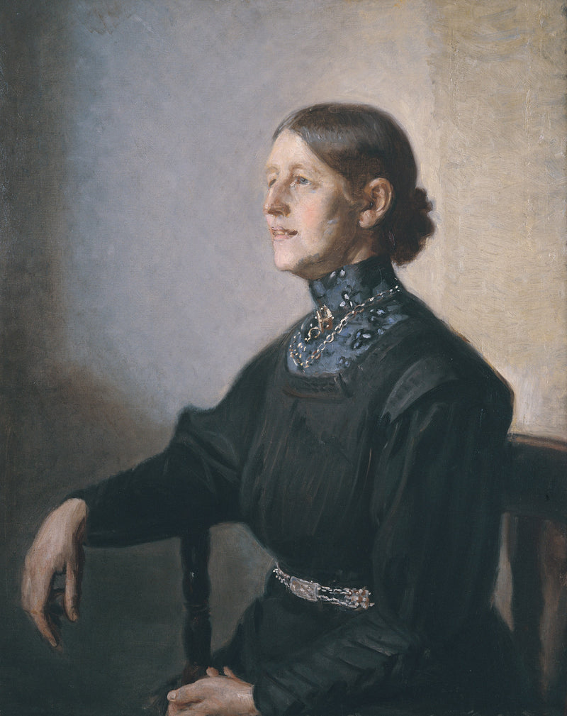 Portrait of the artist's wife, the painter Anna Ancher - Michael Peter Ancher