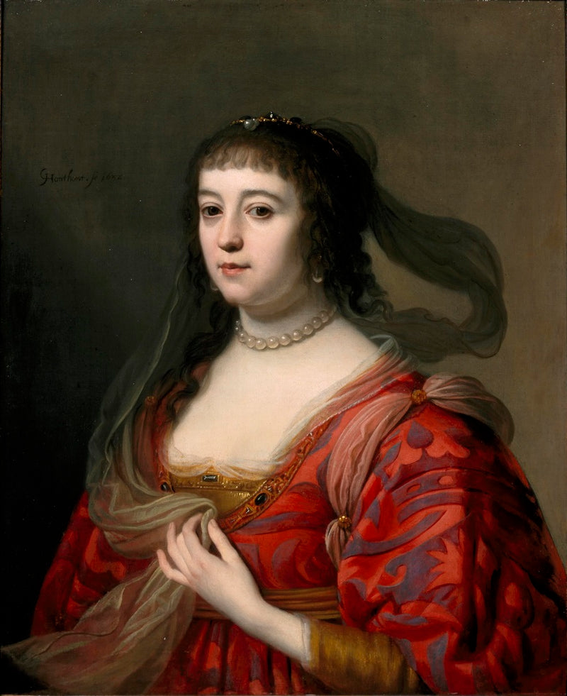 Portrait of Amalia van Solms - Gerrit van Honthorst