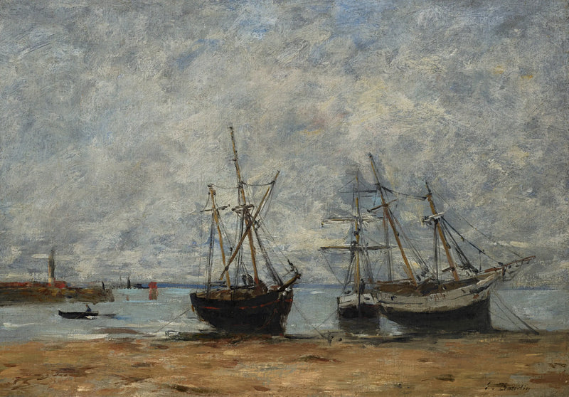 Portrieux, the port at low tide - Eugène Boudin