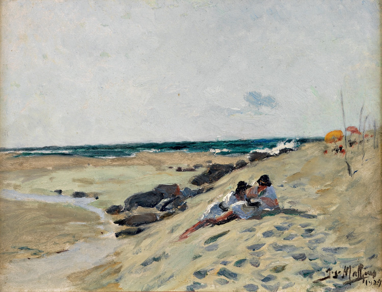 La Plage des Pommes, José Malhoa, 1929
