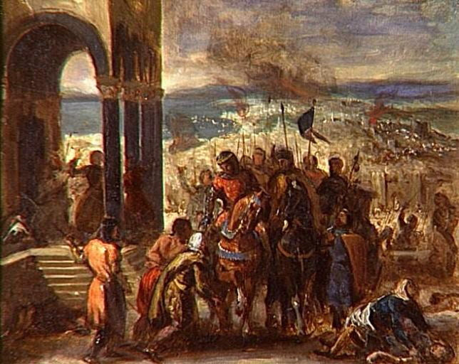 Reproduction du tableau « Prise de Constantinople par les croisés - Eugène Delacroix » par Alpha Reproduction en peinture à l’huile