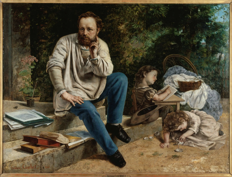 Proudhon and His Children - Gustave Courbet