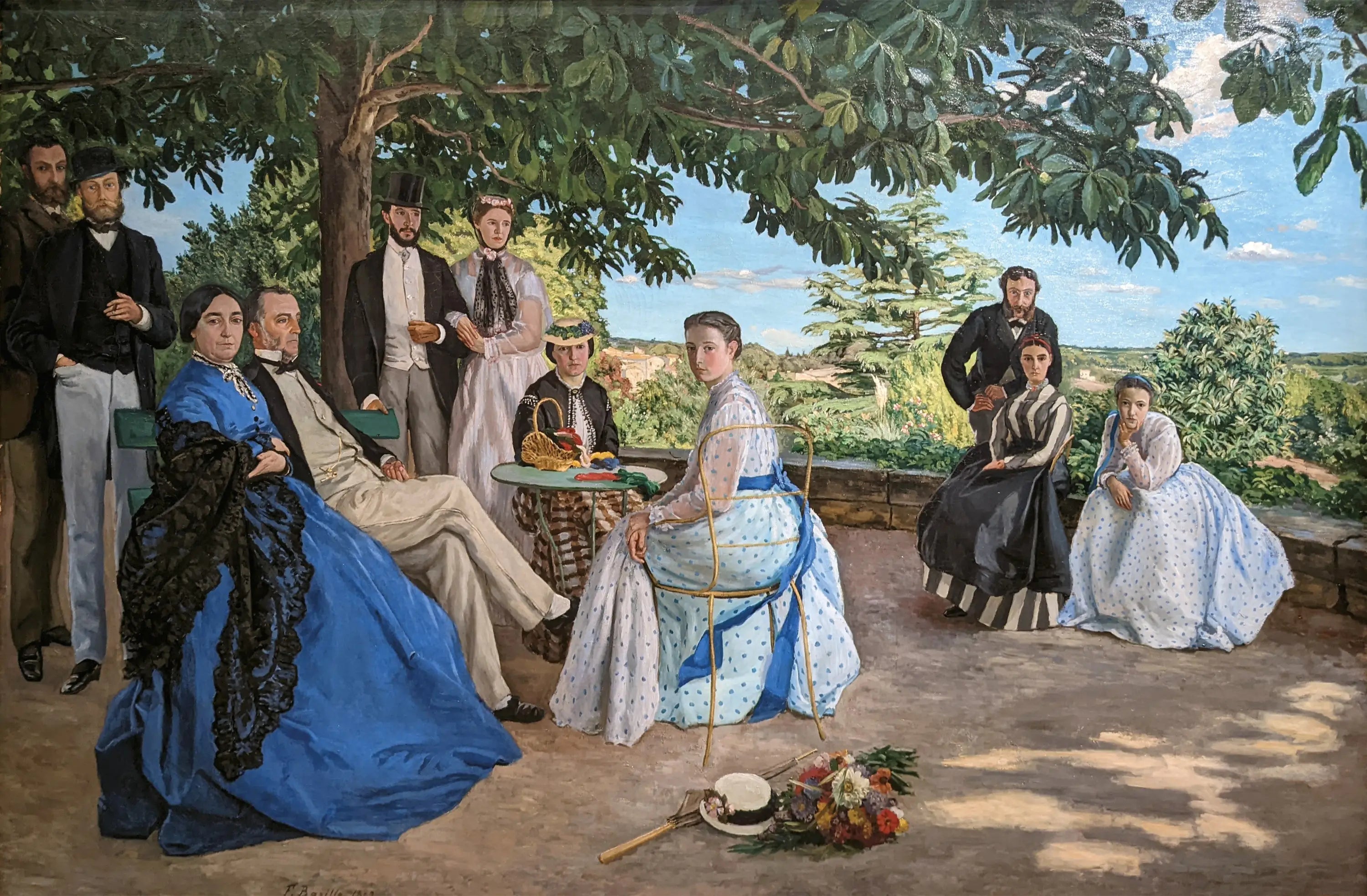 Reproduction du tableau « Réunion de famille - Frédéric Bazille » par Alpha Reproduction en peinture à l’huile