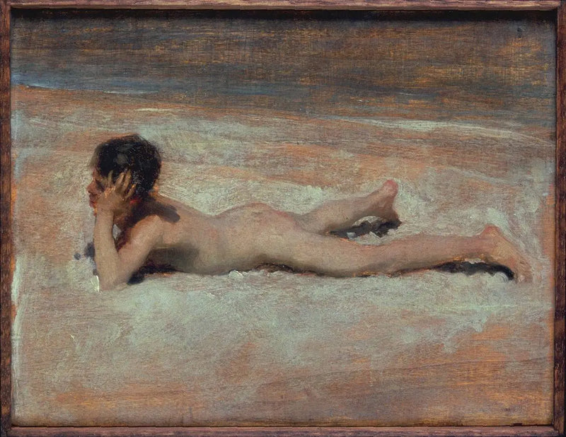 A naked boy on a beach - John Singer Sargent