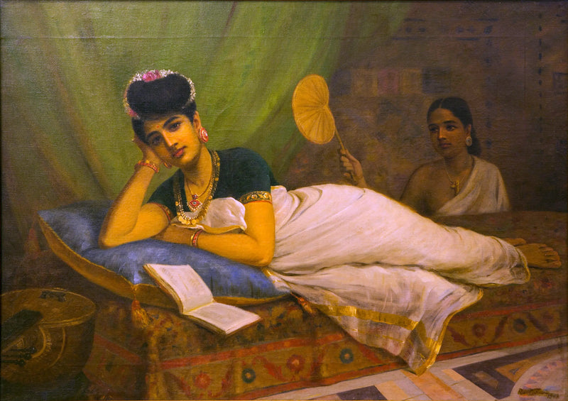 Reclining Woman - Ravi Varmâ