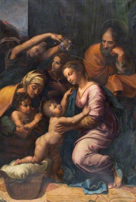 Reproduction du tableau « La Sainte Famille de François Ier - Raphaël Sanzio » par Alpha Reproduction en peinture à l’huile