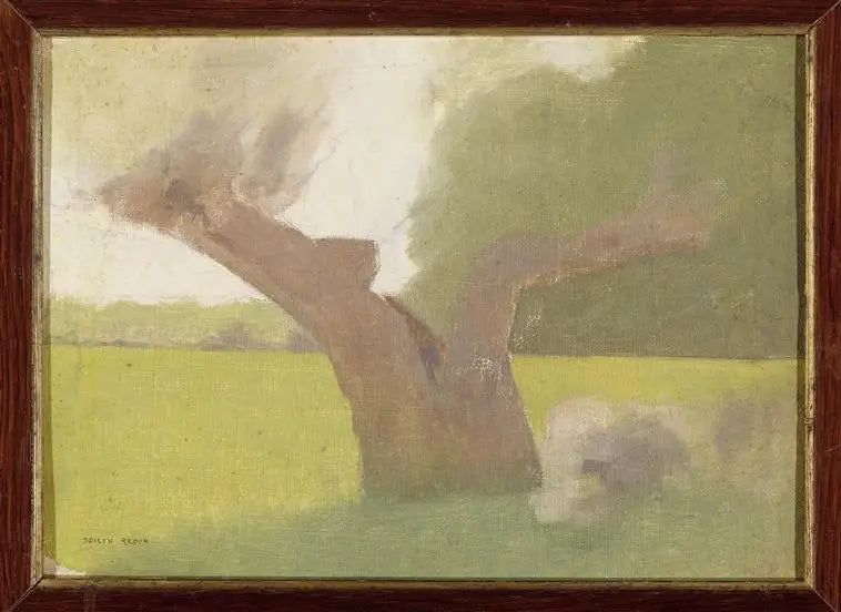 Old Tree in a Meadow - Odilon Redon