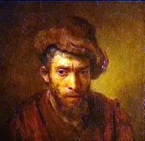 Bust of a man with a fur hat - Rembrandt