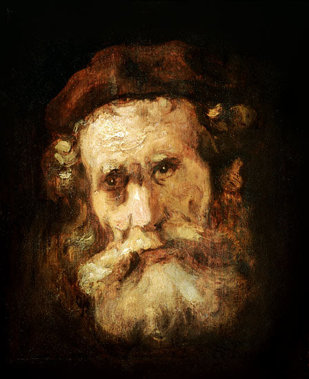 Reproduction du tableau « Un rabbin - Rembrandt » par Alpha Reproduction en peinture à l’huile