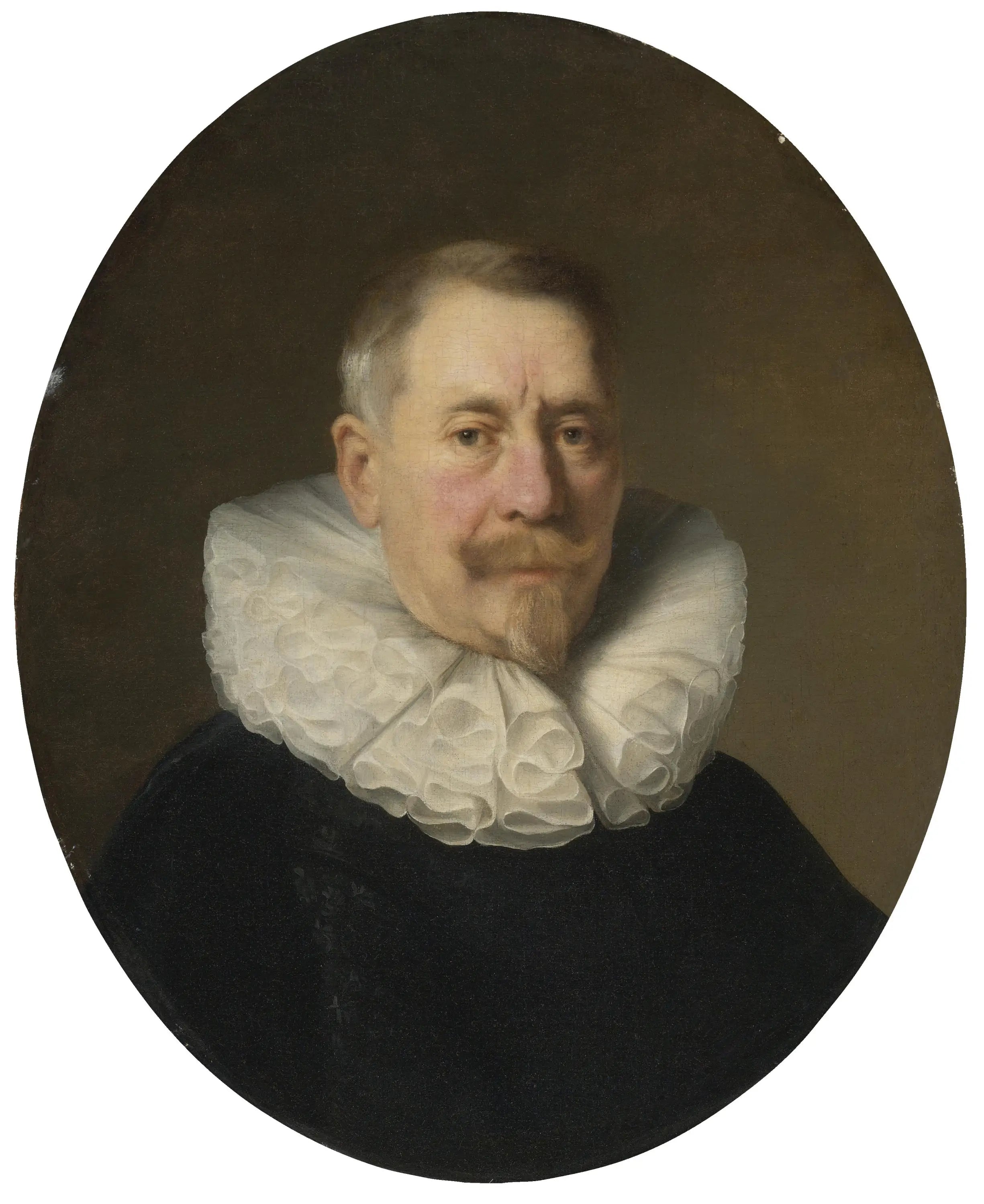 Reproduction du tableau « Homme âgé portant un col en 8 « à la confusion » - Rembrandt » par Alpha Reproduction en peinture à l’huile