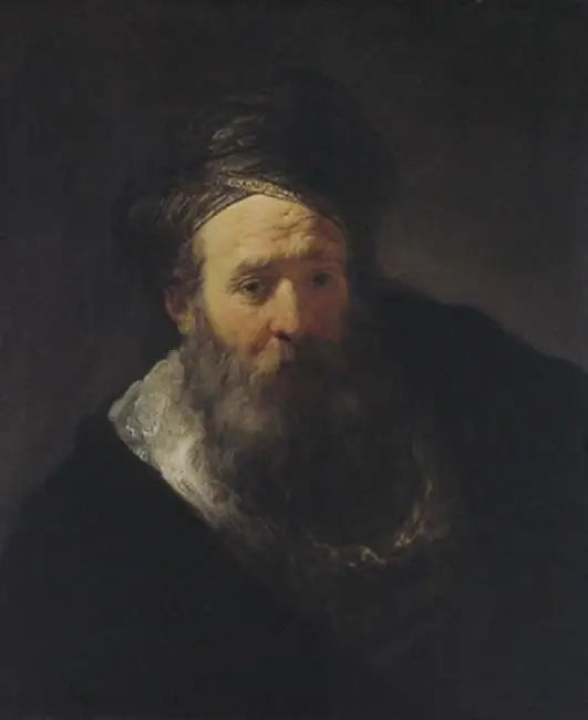 Old Man with Beard and Turban - Rembrandt