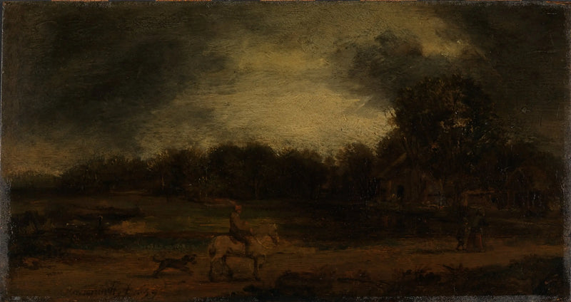 Landscape with a Horseman - Rembrandt