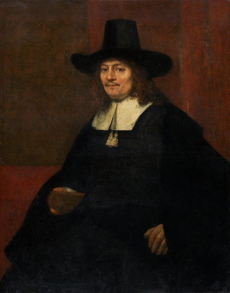 Portrait of a Man in a Top Hat - Rembrandt