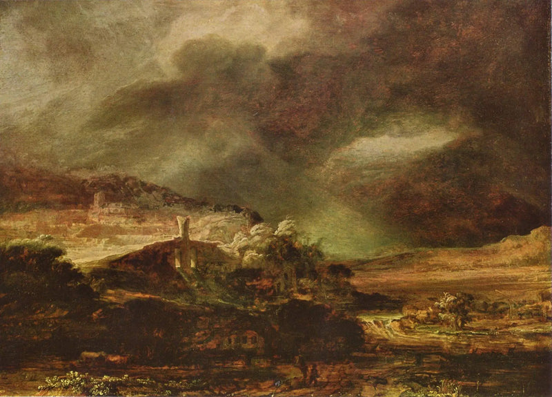 Stormy Landscape - Rembrandt