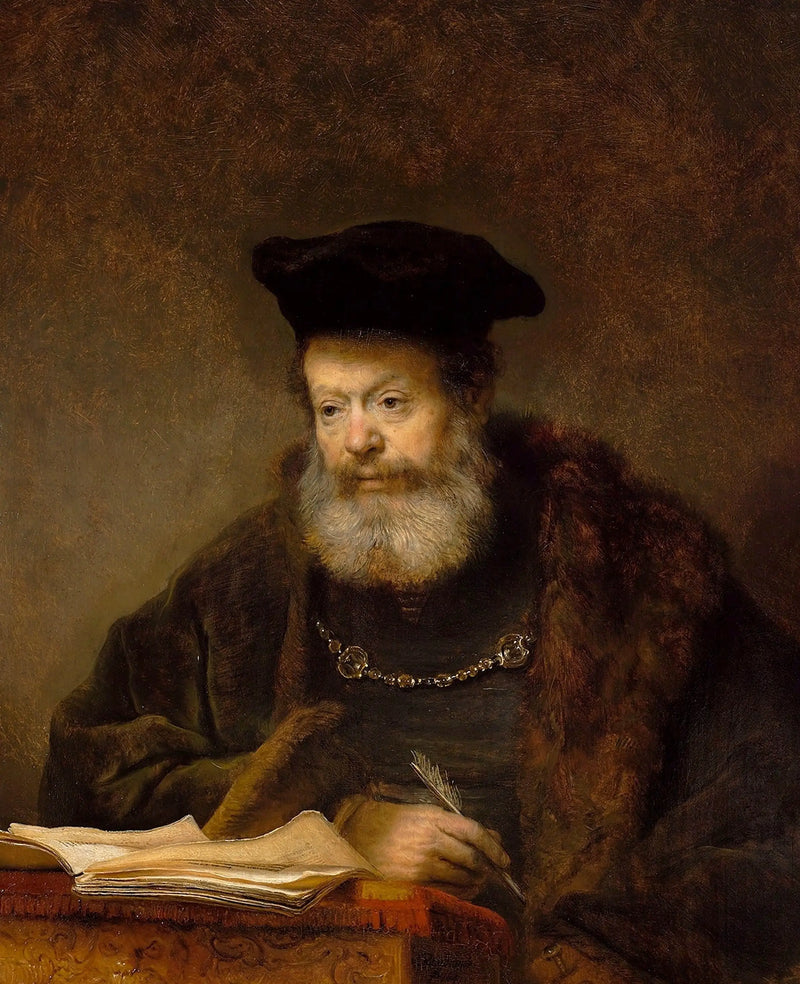 Scholar at His Work Table - Rembrandt