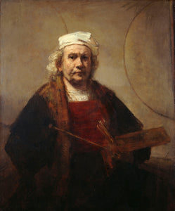 Self-Portrait with Two Circles - Rembrandt