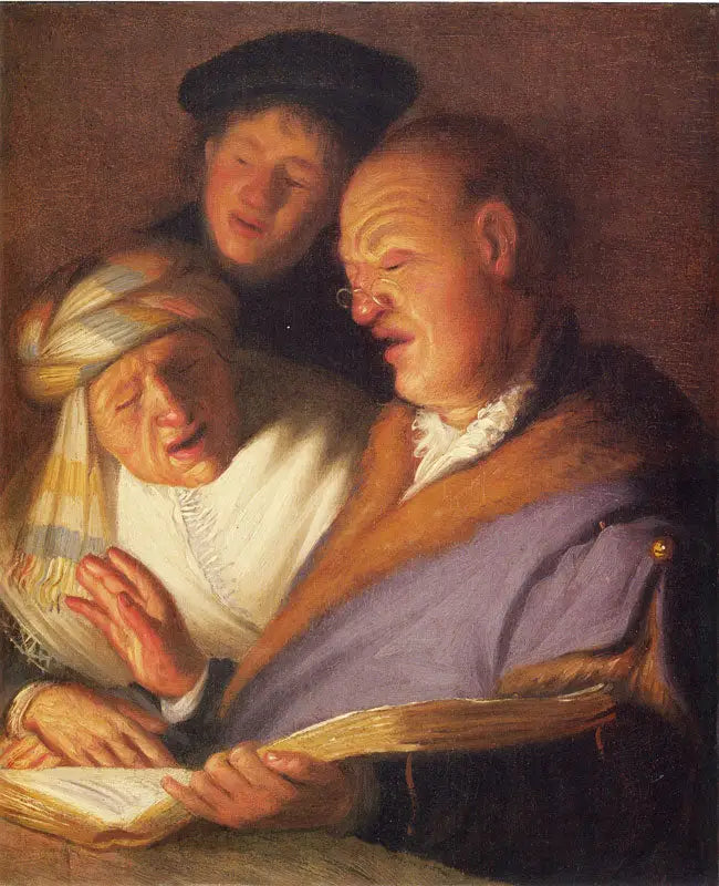 Three Singers (Allegory of Hearing) - Rembrandt
