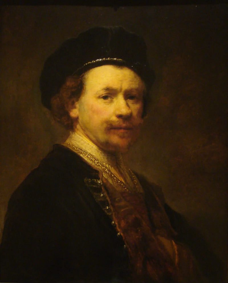 Self-Portrait with Beret - Rembrandt