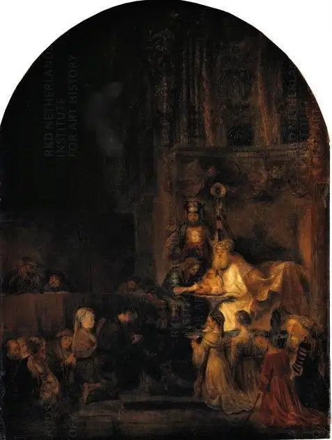 Circumcision, copy of a part of the Passion series for Frederik Hendrik - Rembrandt