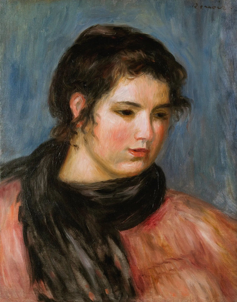 Gabrielle with the Black Scarf - Pierre-Auguste Renoir