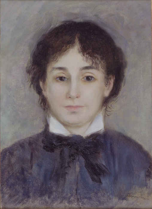 Reproduction du tableau « Jeune femme en bleu - Pierre-Auguste Renoir » par Alpha Reproduction en peinture à l’huile