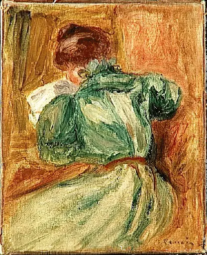 The Green Reader - Pierre-Auguste Renoir