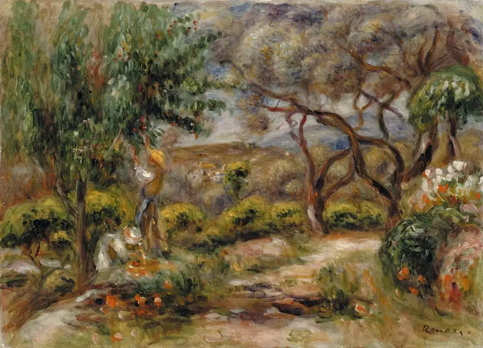 Reproduction du tableau « Les Collettes à Cagnes - Pierre-Auguste Renoir » par Alpha Reproduction en peinture à l’huile