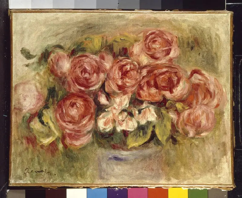 Still Life of Roses in a Vase - Pierre-Auguste Renoir