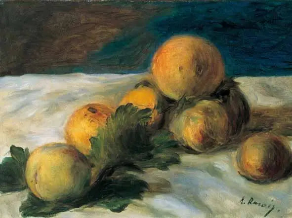 Still Life with Peaches - Pierre-Auguste Renoir