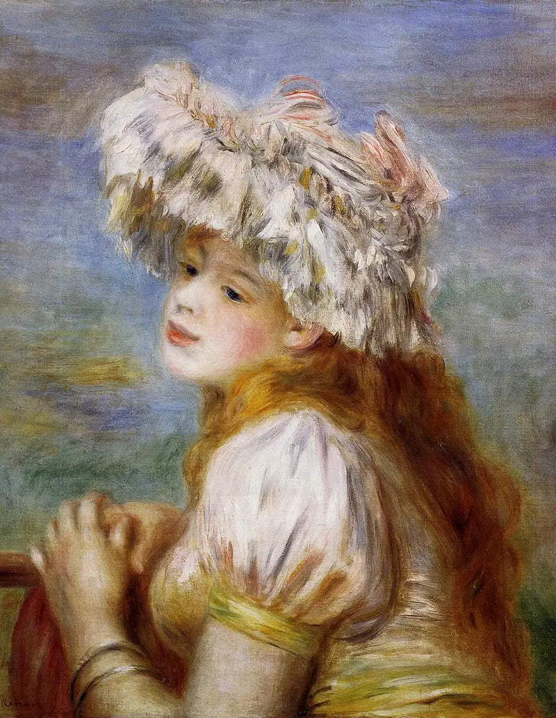 Young Girl with Lace Hairstyle - Pierre-Auguste Renoir