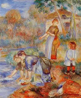 Laundresses - Pierre-Auguste Renoir