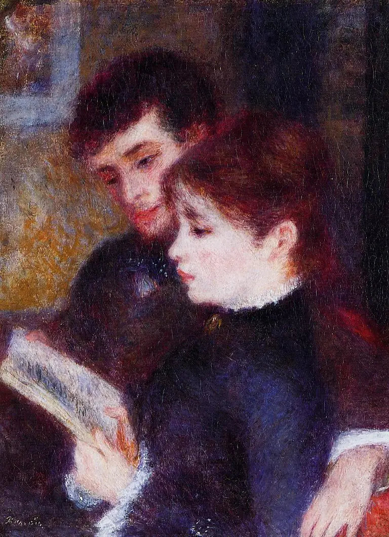 Reproduction du tableau « Lecture en couple - Pierre-Auguste Renoir » par Alpha Reproduction en peinture à l’huile