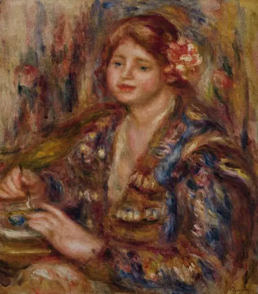 Woman with a Rose - Pierre-Auguste Renoir