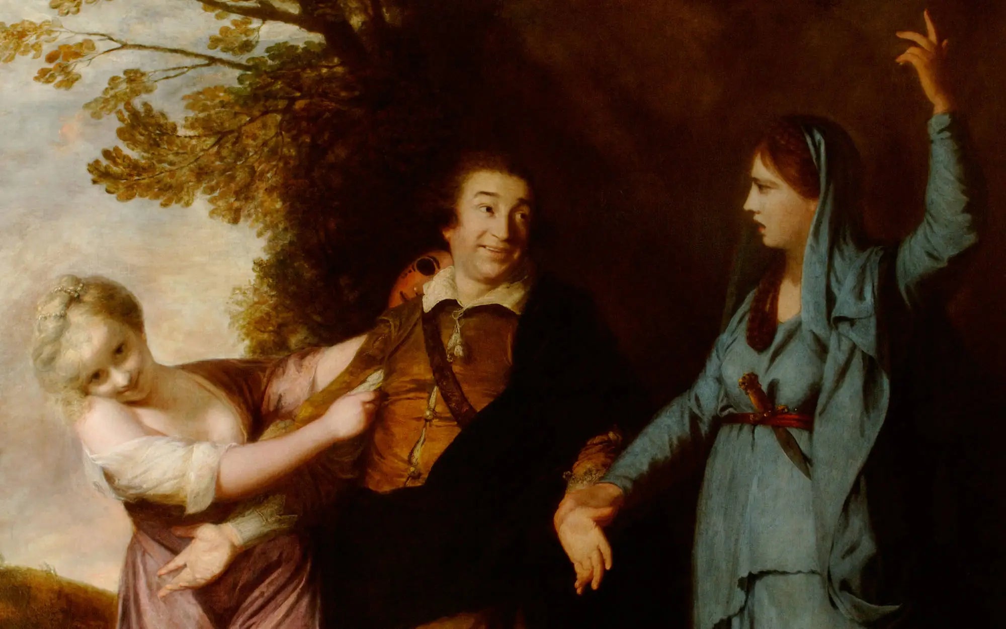 David Garrick entre tragédie et comédie - Joshua Reynolds - Alpha Reproduction