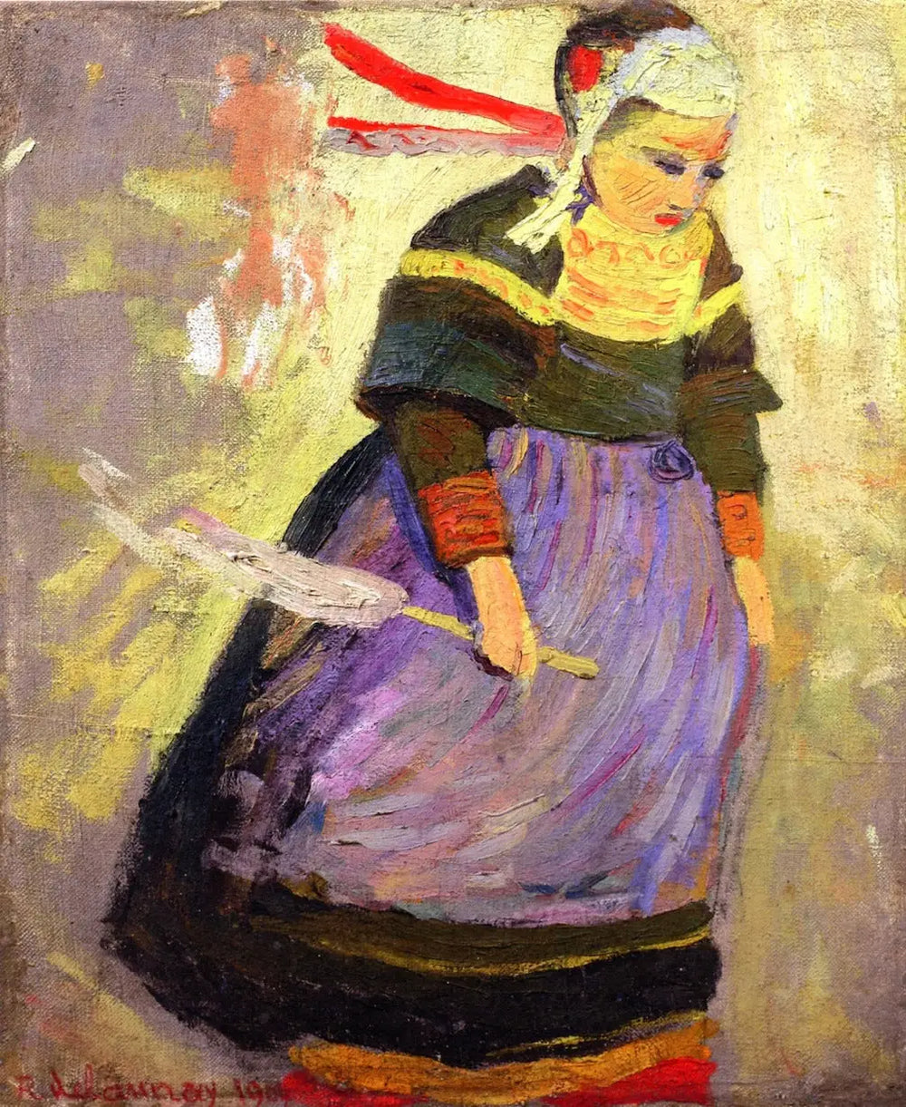Reproduction du tableau « Femme bretonne - Robert Delaunay » par Alpha Reproduction en peinture à l’huile