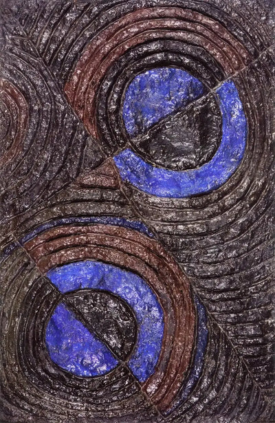 Reproduction du tableau « Relief brun et bleu - Robert Delaunay » par Alpha Reproduction en peinture à l’huile